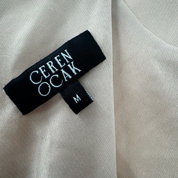 Ceren Ocak Knit Maxi Dress Sleeveless Halter Neck Casual Pink Size Medium - Picture 10 of 12